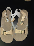 Kids' Beige Leather Sandals with Buckles
