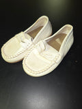White Leather Moccasin Style Shoes